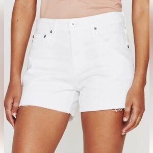 AG Adriano Goldschmied Pixie Cut Off Short White Frayed bottom size 28